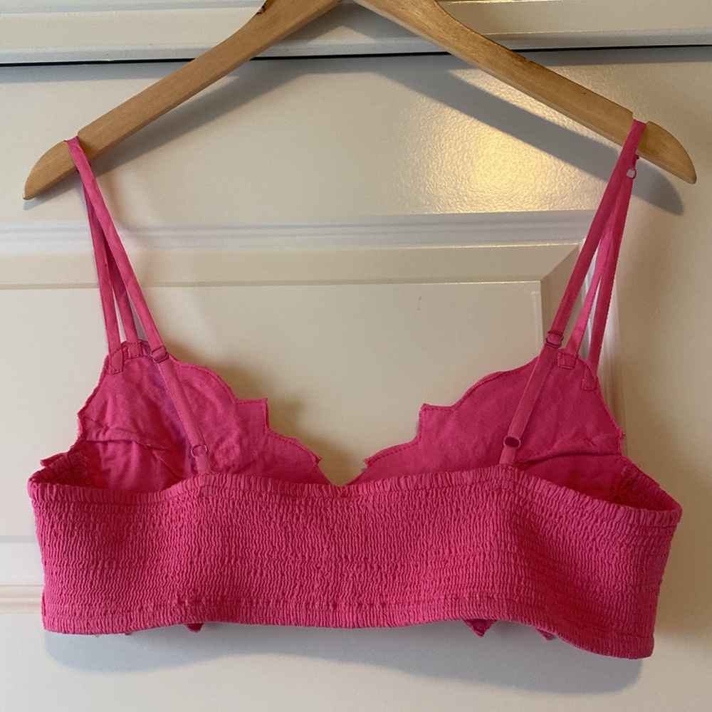 Intimately Free People Bali Soleil Bralette Cropped Top Floral Smocked L - Picture 7 of 7